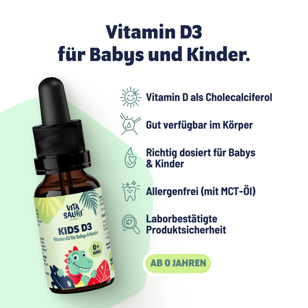 Vitamin D3 Tropfen für Babys und Kinder