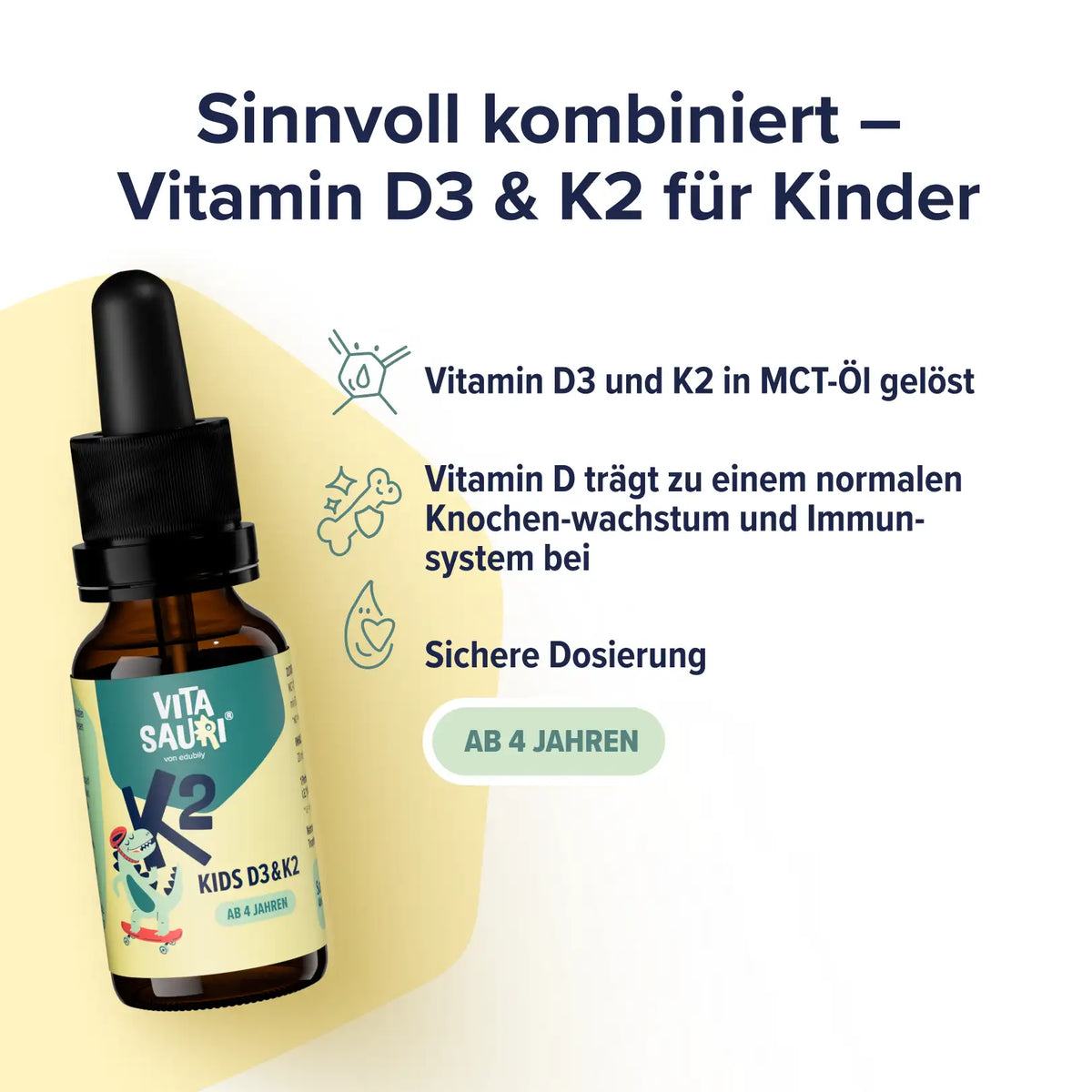 Vitamin D3 mit K2 für Kinder
