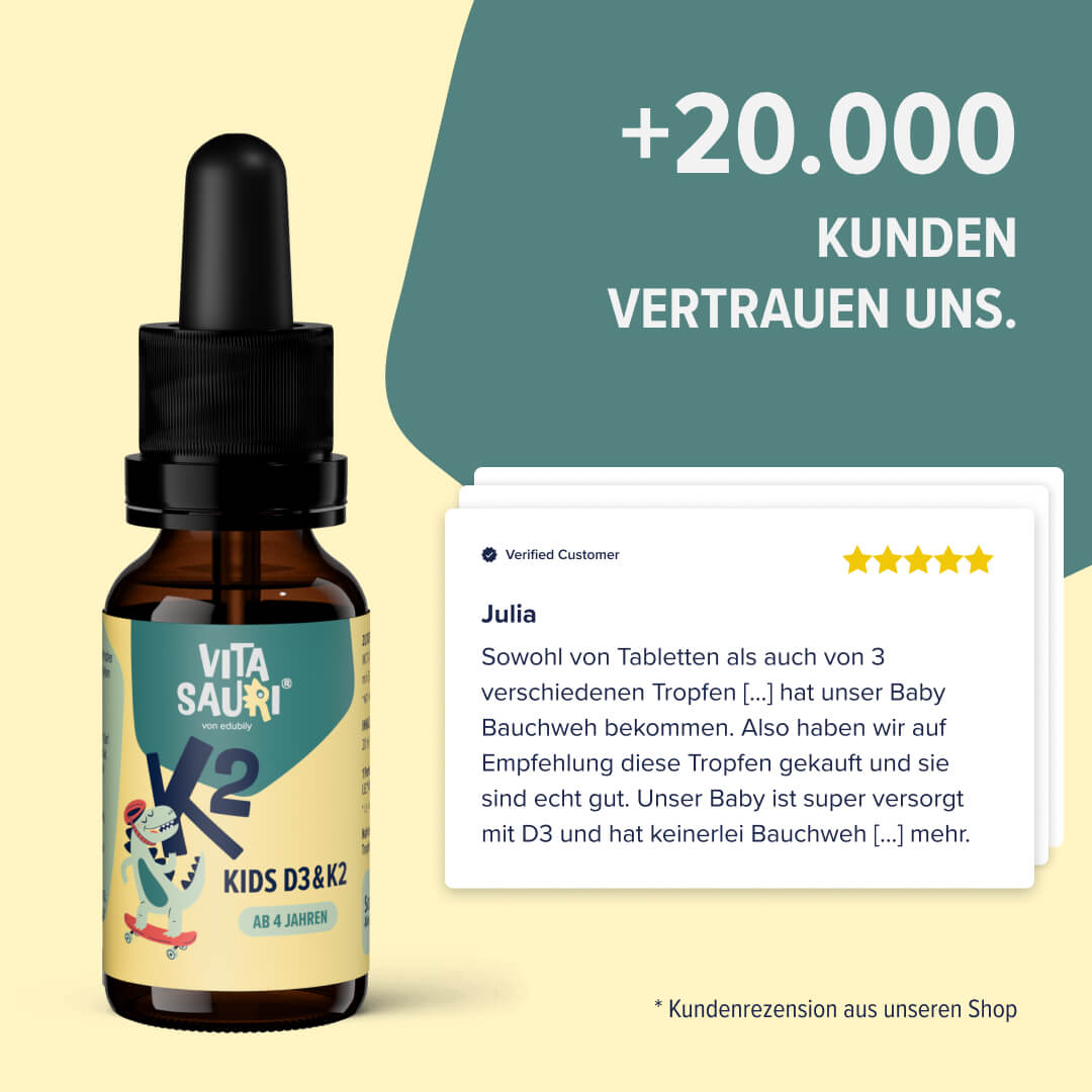 Vitamin D3 mit K2 für Kinder
