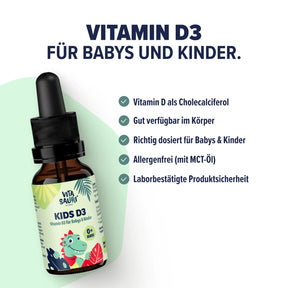 Vitamin D3 Tropfen für Babys und Kinder