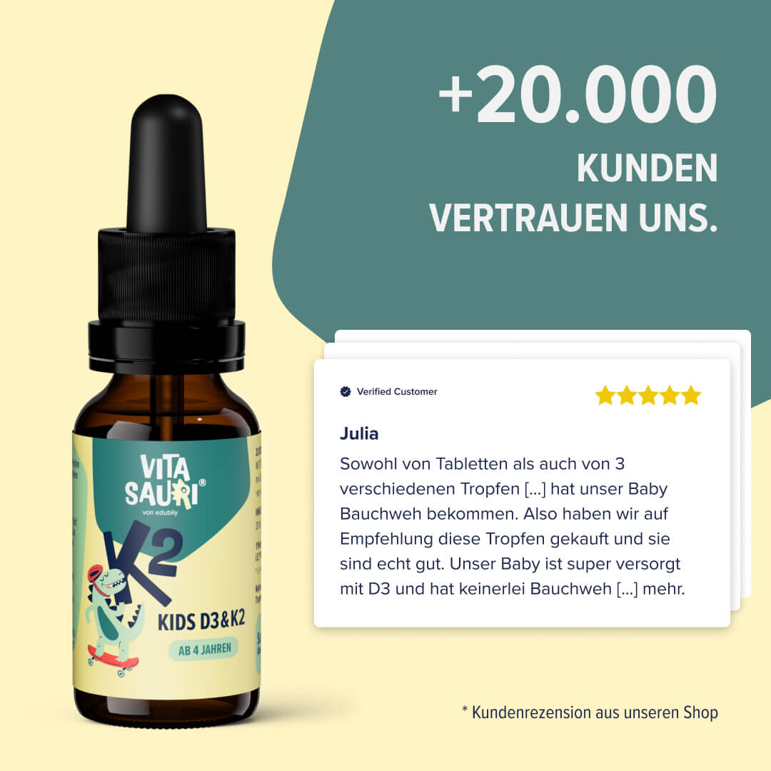 Vitamin D3 mit K2 für Kinder