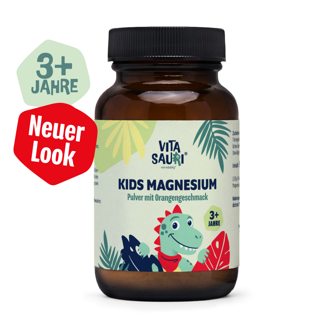 Magnesium für Kinder ab 3 Jahren – Vitasauri Kids Magnesium mit Orangengeschmack
