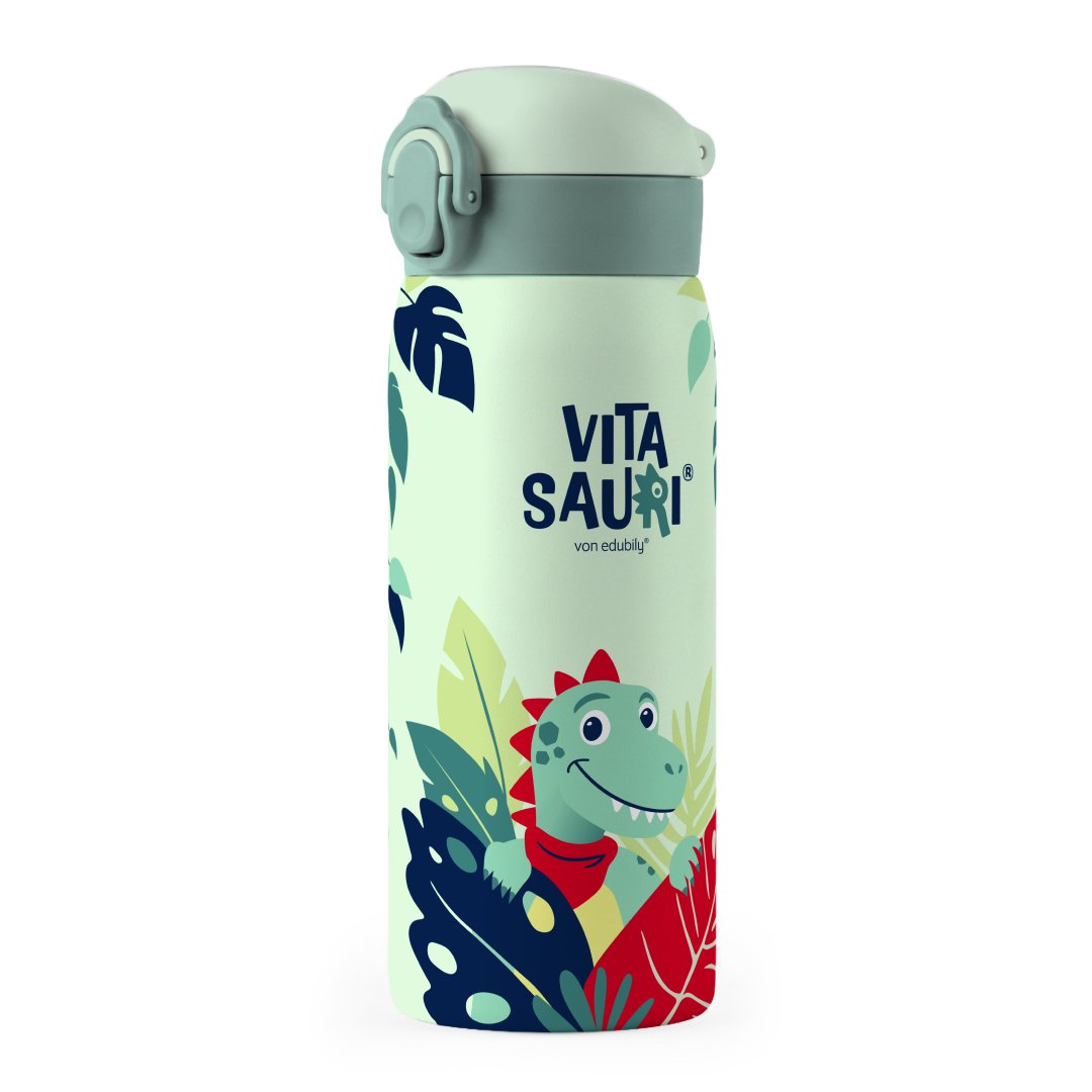 Vitasauri Trinkflasche für Kinder mit Dinomotiv