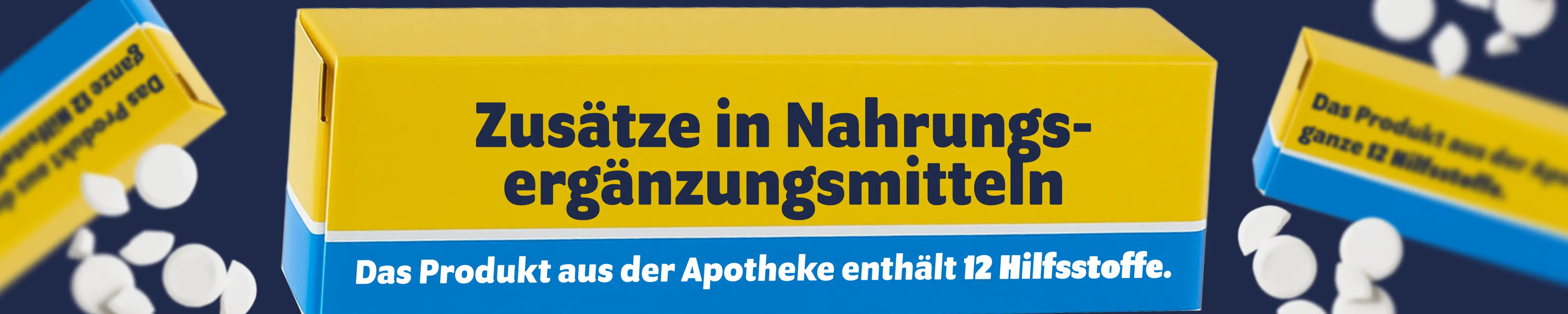 Blogbeitrag-Banner: Zusätze in Nahrungsergänzungsmitteln – Das Apothekenprodukt enthält 12 Hilfsstoffe